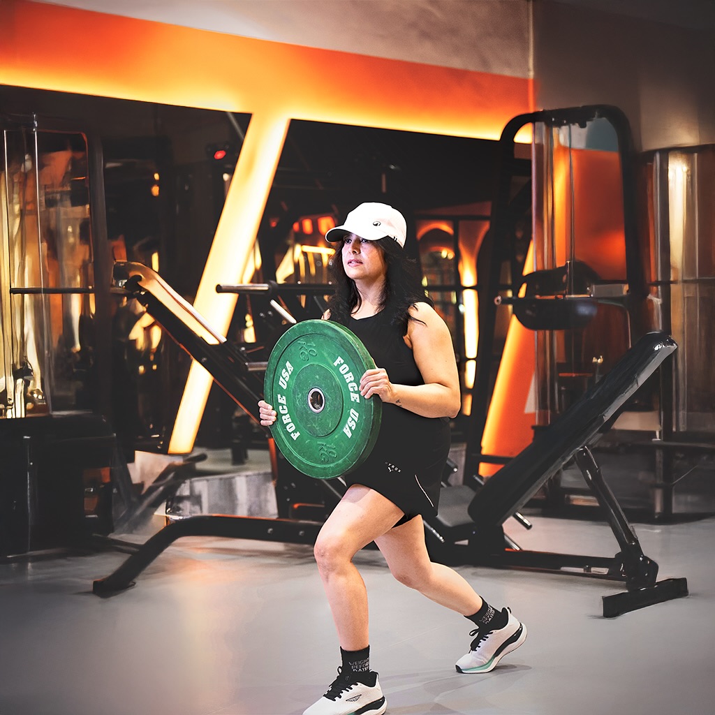 Kettlebell workout — swings with a single kettlebell